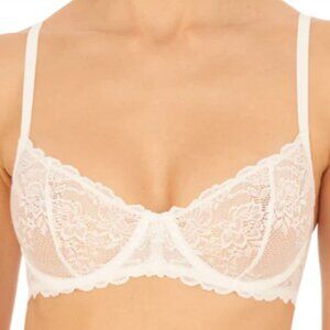 Natori Heavenly Convertible Balconette Underwire Bra White 32DD NWT